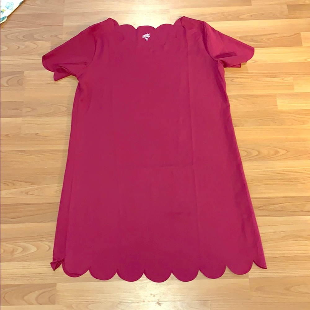 Scalloped pillow case dress